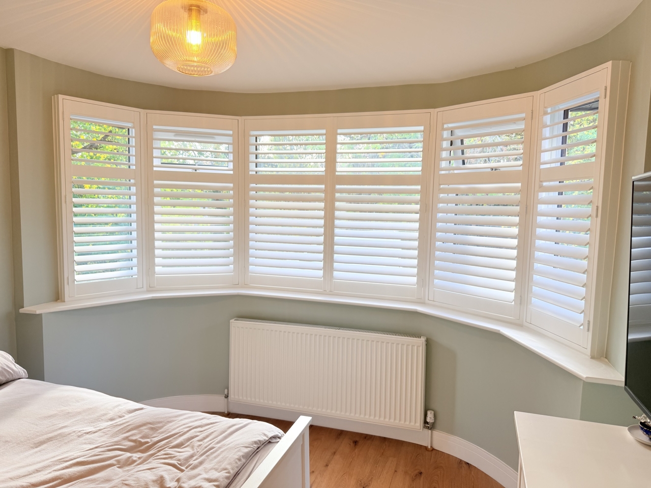 Window shutters in a bedroom in Bromley