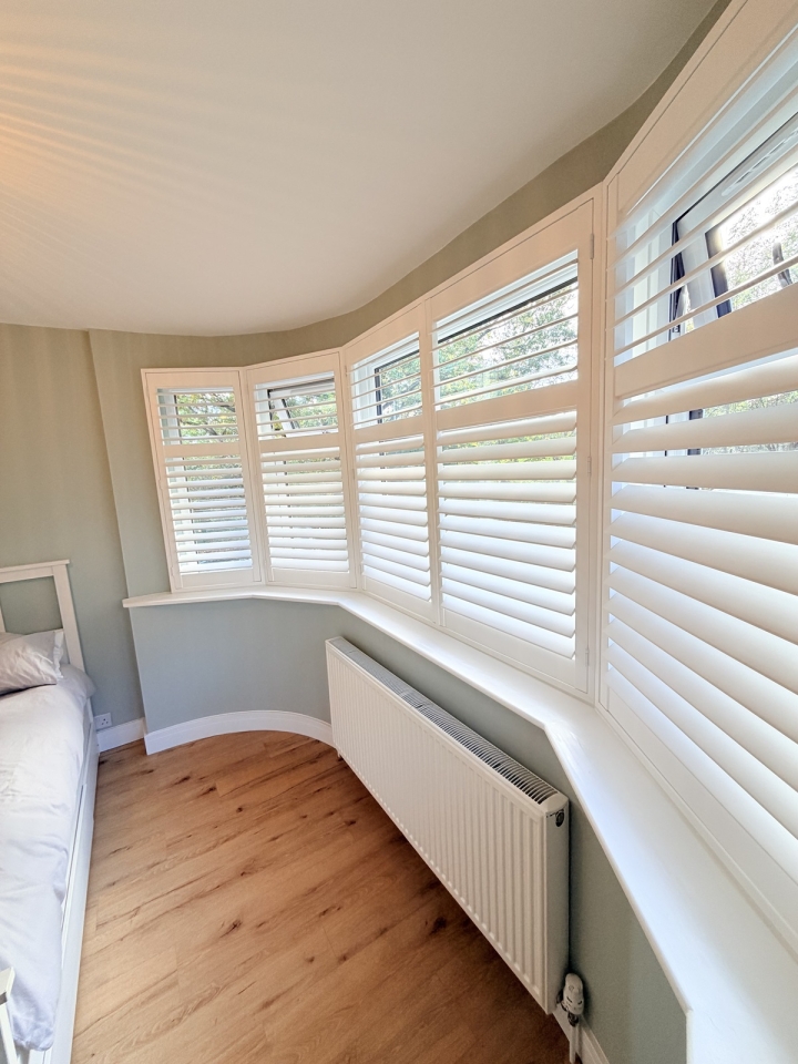 Window shutters in a bedroom in Bromley