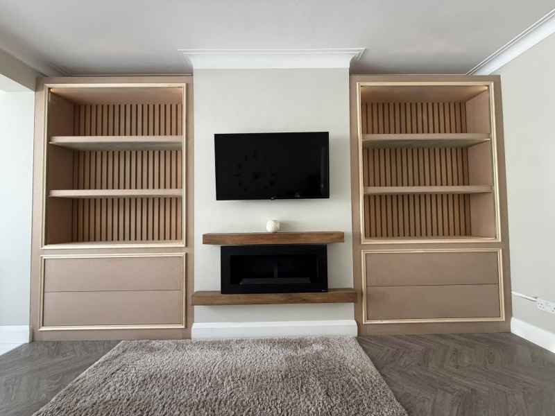 Hand crafted alcove units created by Shutterbase and Leftwich Projects in West Wickham, Bromley