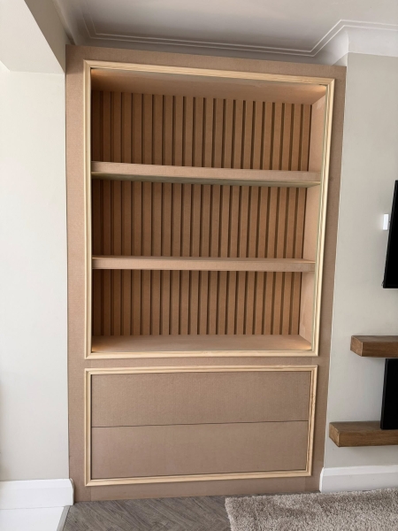 Bespoke furniture units following a refurbishment at a house in West Wickham