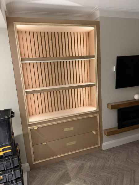 Hand crafted alcove units created by Shutterbase and Leftwich Projects in West Wickham, Bromley